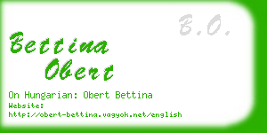 bettina obert business card